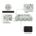Close-up of jacquard pattern and soft plush fabric on durable wholesale pet bed