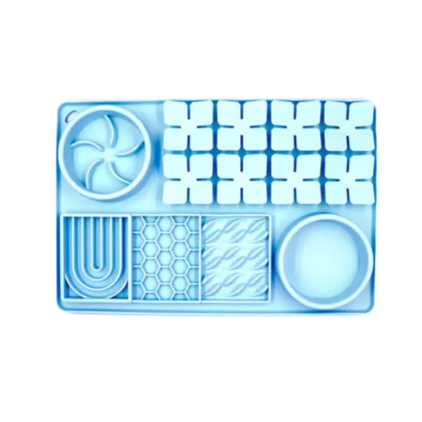a300a91d9cb2a681d55e154bdabaaa51 Light blue silicone lick mat for pets, slow feeder wholesale