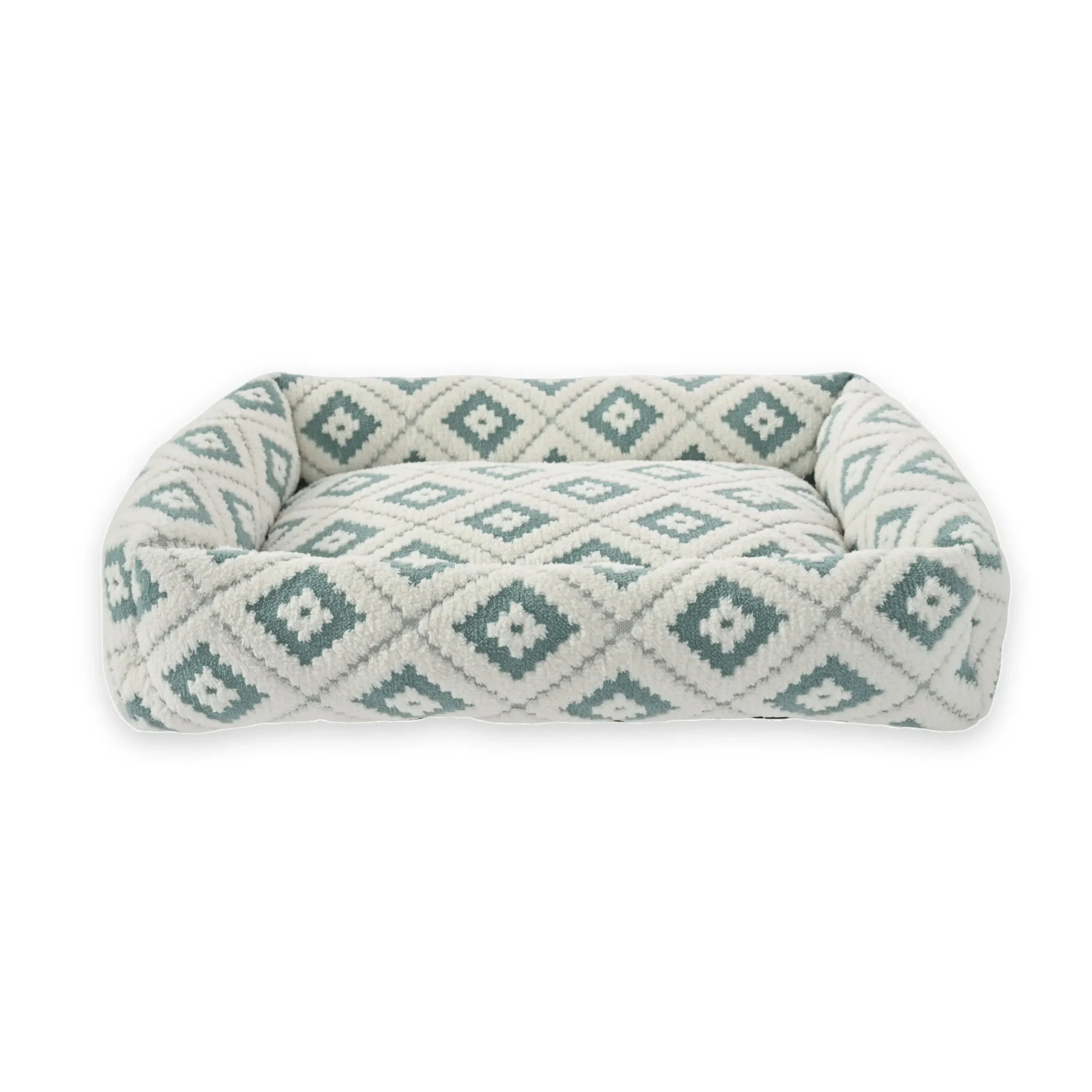 Large jacquard plush pet bed with short plush surface for dogs and cats – wholesale pet supplies