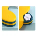 Close-up of the puzzle slots and food compartments on the interactive dog puzzle feeder toy