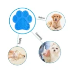 Dogs and cats using silicone lick mats during grooming or feeding time – perfect for pet stores and grooming salons