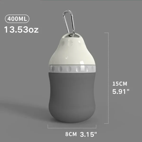 26e104f0eae1eac82075149fb9ef40c3 Grey portable dog water cup for travel