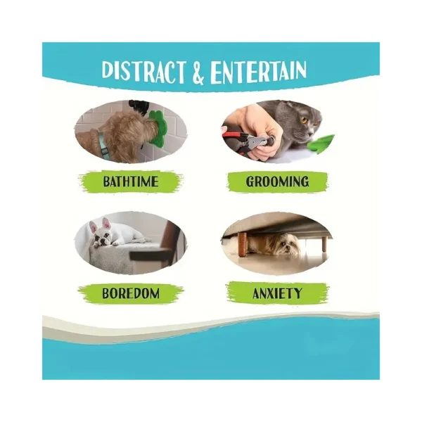 36a00a1efc0dd41584ec6d5107ead0b3 Dogs and cats using silicone lick mats during grooming or feeding time – perfect for pet stores and grooming salons