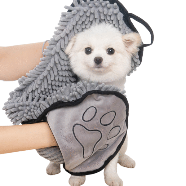 45bd04a72d6961b44b20e62ac5565b6c Pet owner drying dog with ultra-soft microfiber towel after bath
