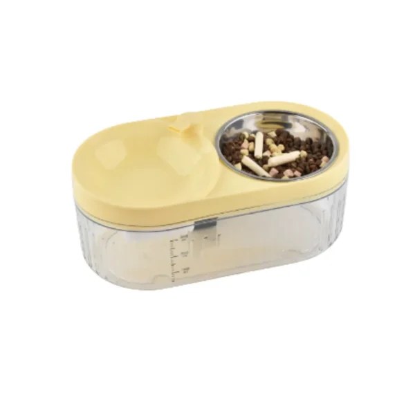 5033f2e092e5618efdc0fe29516a8a33 Yellow Electric Pet Fountain Feeder