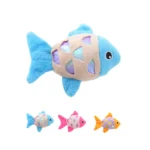 Wholesale Plush Fish Cat Toy with Catnip – Pink, Yellow, Blue Options