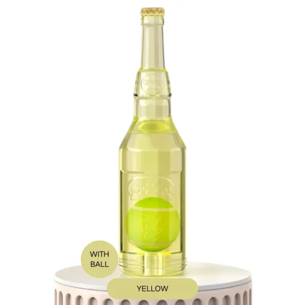 62863b04ee7e1b947e08646ad5b57482 Large Yellow Squeaky Bottle Dog Toy with Floating Ball