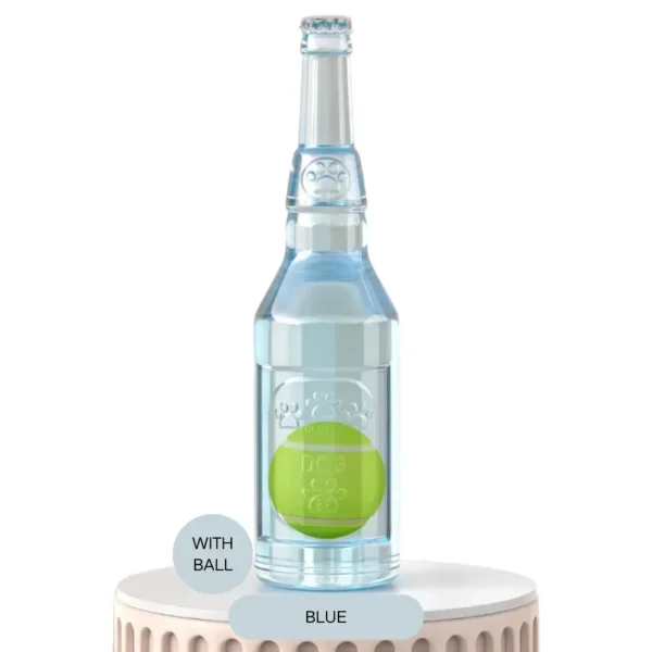 7f5866a72d34e02824fa53283bef5b2b Large Blue Squeaky Bottle Dog Toy with Floating Ball