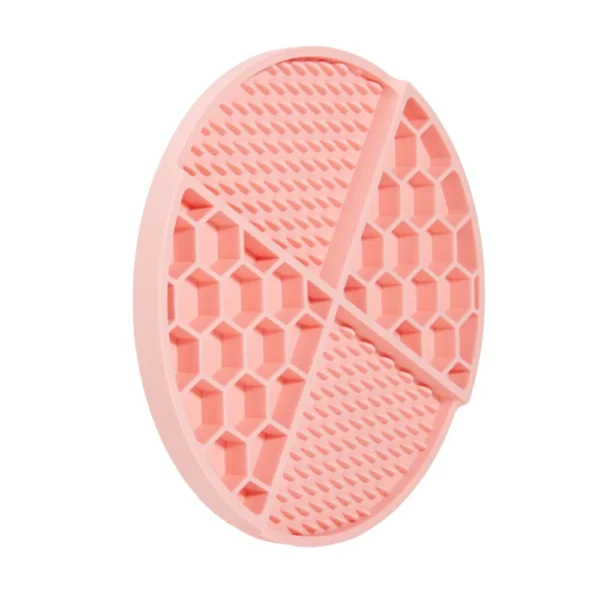 9ff718cfd69f38cce8016809f6583142 Pink silicone slow feeder licking mat for dogs and cats