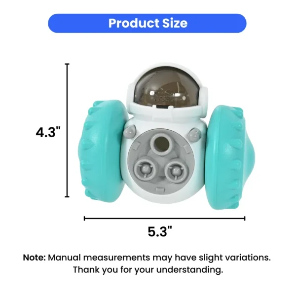 a2a2e1d005a245403c2bc82b55cab0cf Dimensions of Robot Shaped Tumbler Pet Toy with Measurements in inch