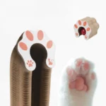 Eco-friendly cardboard cat scratcher for claw grinding and play