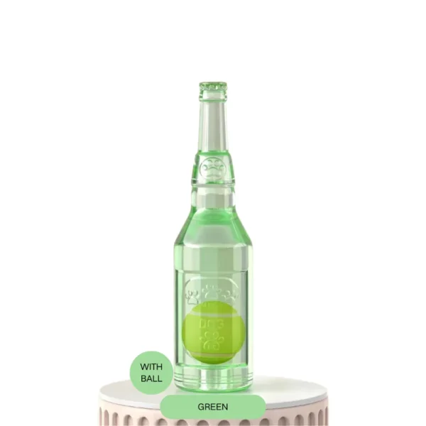 c9c0bb8018c1955e2f822e469e6ffaeb Small Green Squeaky Bottle Dog Toy with Floating Ball