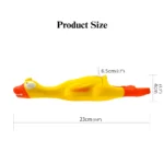 d1d1bcab68173bd096bab13f08480b21 Size reference of the latex duck dog toy with measurement scale.