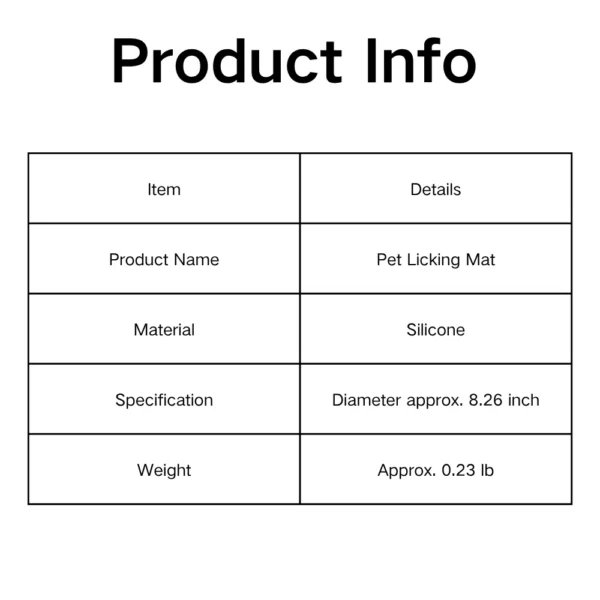 d8ed980ee5b13f1ab980424345b6594d Dimensions of silicone slow feeder licking mat for dogs and cats