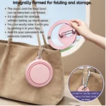 Tilted ergonomic design of dog silicone feeding bowl for easier eating