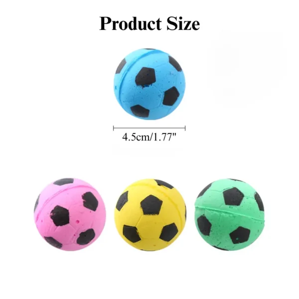 f0f5bb1a3f1f5b4a77ee3e0754295fcc Size comparison chart of latex foam cat toy balls with packaging box – 24 pieces per pack.