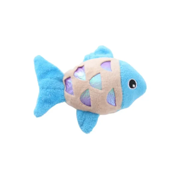 f51b9ebfbf8a2601a21086eb673f7698 Plush Fish Cat Toy Blue Color Option