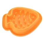 Easter carrot design PP dog slow feeder bowl with non-slip base front view