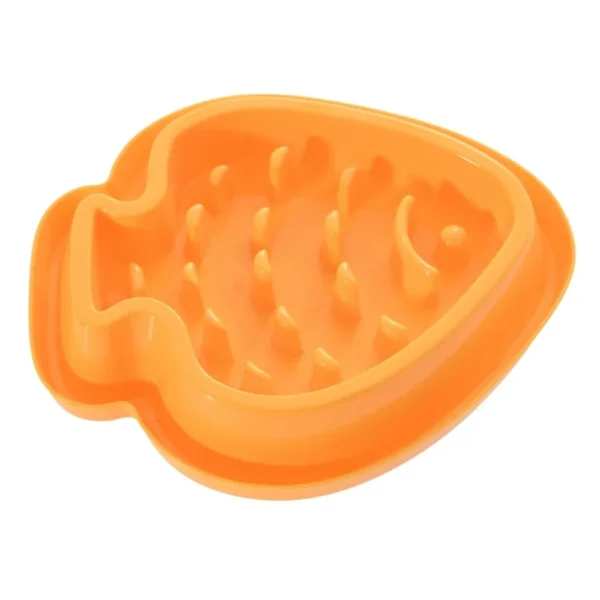 Easter carrot design PP dog slow feeder bowl with non-slip base front view