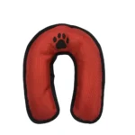 Product specification chart for 4 assorted dog training toys: Bone, Triangle, U-shaped, V-shaped