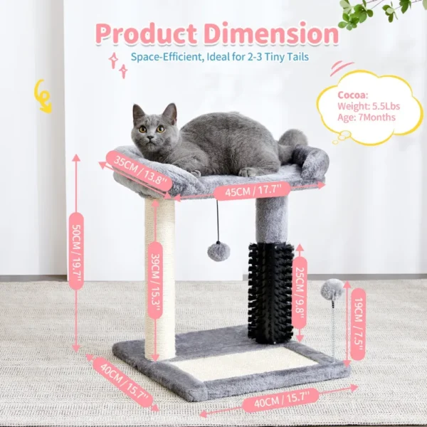 10003 Dimensions chart of small 4-in-1 cat tree tower for indoor kittens – wholesale reference.”