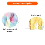 Close-up view of the soft plush fabric and bunny ear details on the Easter dog costume.”