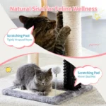10004 Close-up of sisal scratching post on small kitten cat tree for wholesale buyers.