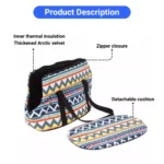 10008 Close-Up of Breathable Mesh Opening on Pet Shoulder Carrier Bag