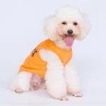 10009 Breathable polyester fabric shown on lightweight summer dog vest.”