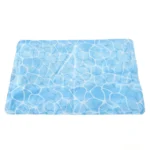petbw.com Water Wave Cooling Mat M Size for dogs and cats, blue PVC-coated cooling pad with summer design