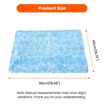 M Size measurement chart for petbw.com Water Wave Cooling Mat for pets