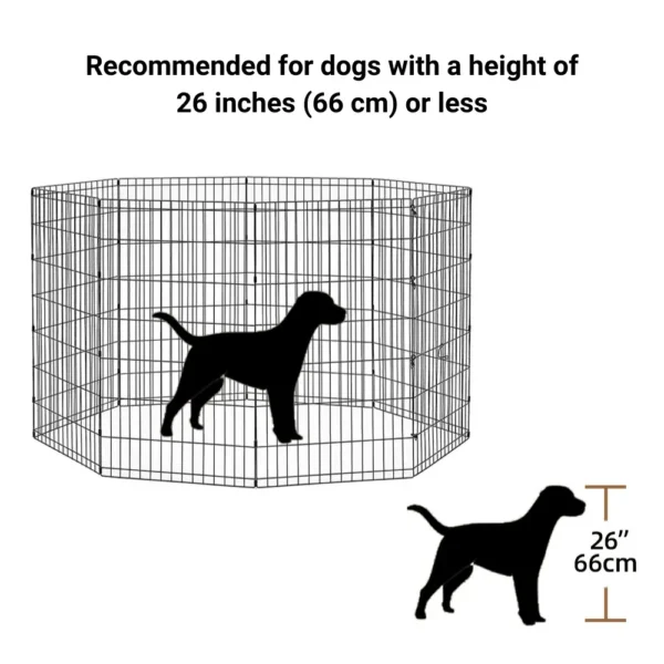 10002 Large Dog Playing Inside Extra Tall Exercise Pen Outdoors
