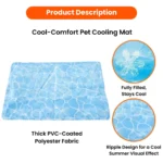 Close-up of PVC-coated polyester surface and water-wave texture on petbw.com cooling mat