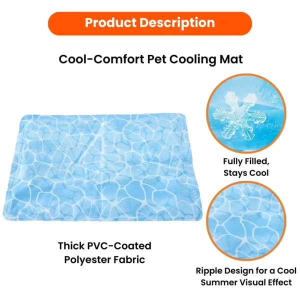 10003 Close-up of PVC-coated polyester surface and water-wave texture on petbw.com cooling mat
