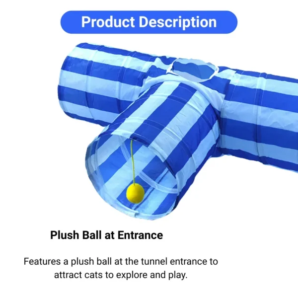 10004 Foldable cat tunnel showing collapsible structure for easy storage