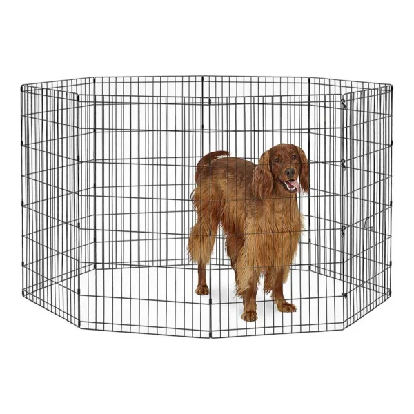 Extra Tall 42 Inch Foldable Dog Playpen with 8 Metal Panels for Indoor Outdoor