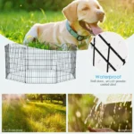 Large Dog Playing Inside Extra Tall Exercise Pen Outdoors