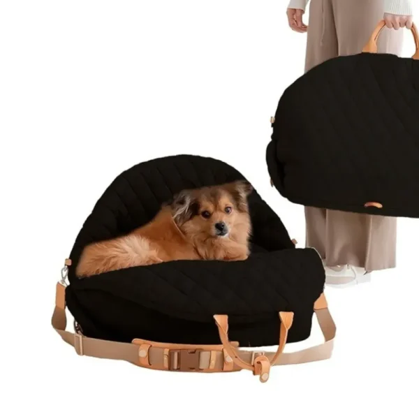 10003 black 3-in-1 pet carrier bag portable dog bed