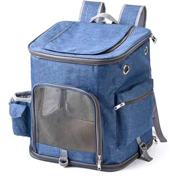 10003 Blue pet backpack carrier for cats and small dogs