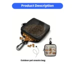 10005 Dog trainer using portable pet treat bag during outdoor training