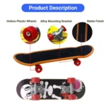 10006 Close-up of parrot training skateboard toy showing upgraded metal stand and anti-slip deck