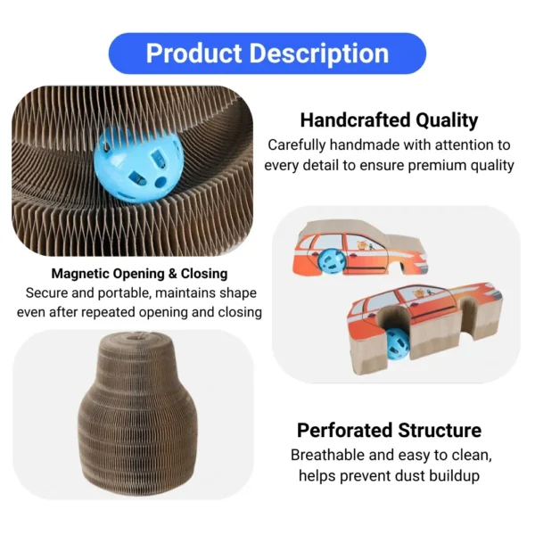 10006 corrugated cardboard cat scratcher texture detail