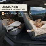 10006 Dog car seat booster installed on car seat for travel