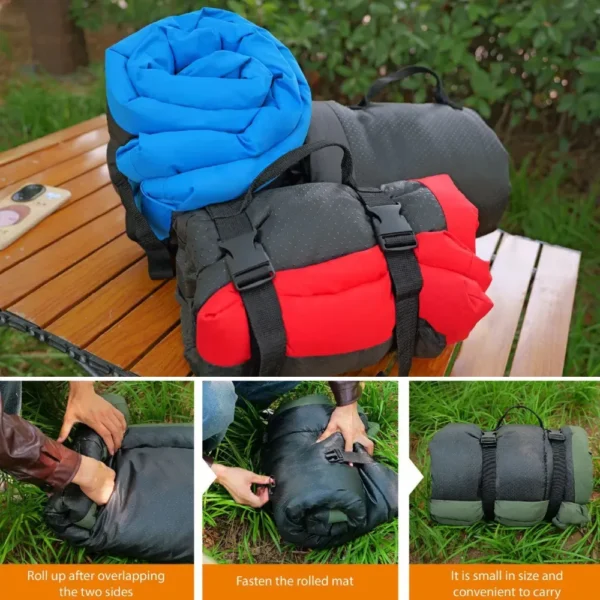 10006 Roll-up foldable dog bed with carry straps – easy to pack and transport for travel and outdoor use