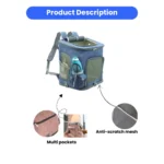 10007 Breathable mesh entrance of pet backpack carrier for cats