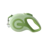 10010 green retractable dog leash with one-touch lock