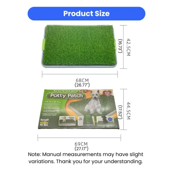 10002 dog potty tray 26.7 x 16.7 inch size dimensions