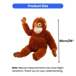 10004 Dimensional Diagram of Orangutan Plush Toy - Height and Arm Span Details
